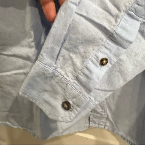 CODE CLOTHING CASUAL Men’s Shirt Size L/M light Blue Linen - Picture 3 of 6